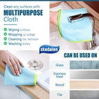 Microfiber Cleaning Cloth Lint Free Glass Cleaner Window Polishing Streak Free Miracle Easy Clean Rag Reusable for Mirror Kitchen Dish Auto Detailing,Pack of 8, 12'' x 16'', Light Grey