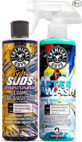 Chemical Guys CWS21216A Car Wash, Dry & Shine Bundle - HydroSuds Ceramic SiO2 Shine High Foaming Car Wash Soap, 16 oz + After Wash Gloss Boosting Drying Aid (16 oz) (2 Items) For Cars, Trucks, SUVs