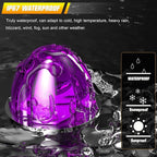 BJZ 6Pcs Purple Watermelon LED Strobe+Constant Marker Lights Dual Function Watermelon-Shaped Side Marker Clearance Tail Top Cap Roof Lights for Trailer Truck Semi-Trailer Heavy-Duty Truck Bus Van