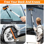 ARTIPOLY 65" Car Wash Brush with Extension Pole, Car Wash 10” Dip Soft Brush, No Scratch Car Cleaning Brush Supplies for RV Boat Truck SUV, House Siding, Snow, Floors, Extension Aluminum Alloy