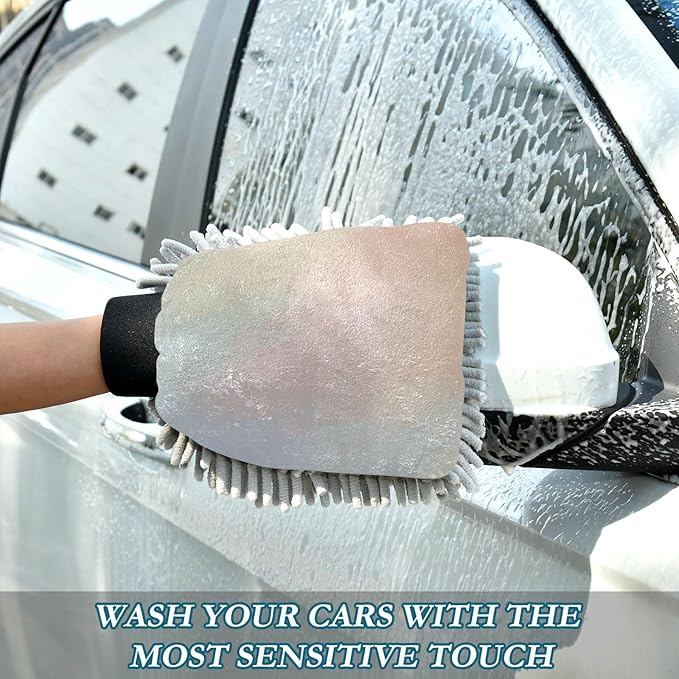 Color Gradient Microfiber Mitt for Cars Scratch Free Wash Mitts for Cars Washing Sponge Detailing Car Hand Wash