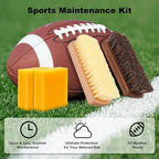 Football Prep Kit – Premium Leather Conditioning Set with 2 Wax Bars & Dual Brushes (Horsehair & Hog Bristle) for Enhanced Grip & Durability