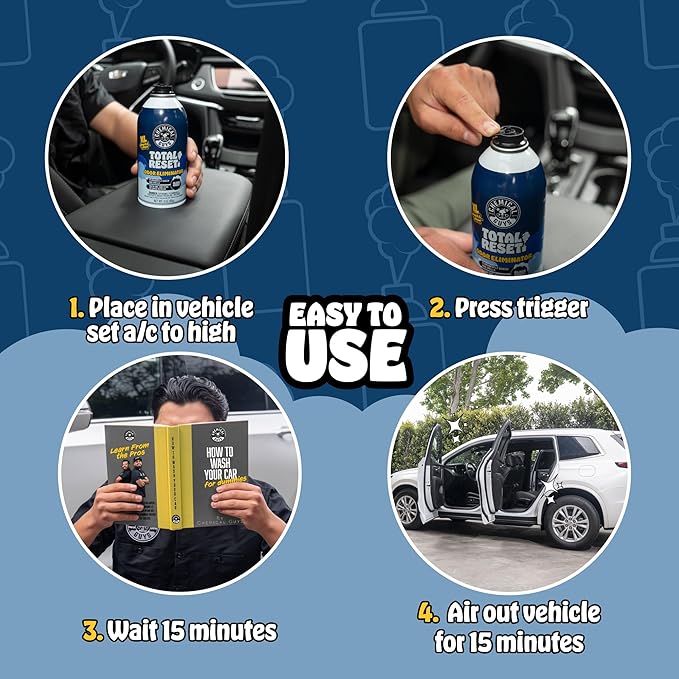 Chemical Guys Odor Eliminating Fogger 3 Pack – Black Frost Scent, 3 Oz Each – Set-and-Forget System to Remove Smoke, Pet, Gym, and Food Odors in Cars, Trucks, SUVs