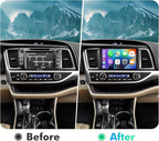 10.1 Inch IPS Touchscreen Android 13 Car Stereo for Toyota Highlander 2014-2019 with Wireless CarPlay & Android Auto 2+32GB Car Radio, Support GPS, WiFi 6, Bluetooth,5.4, FM, Backup Camera, SWC, USB