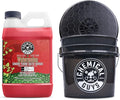 Chemical Guys CWS20864BB Basic Car Wash & Bucket Bundle - Watermelon Snow Foam Car Wash Soap, 64 oz (Half Gallon), Watermelon Scent + Heavy Duty Smoked Obsidian Black Detailing Bucket (2 Items)