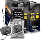 Hockey Car Air Freshener by HookUp - 50 Pack - Black Gold Scent (Extra Strong) | Unique Hockey Gift for Players, Coach, Fans | Hanging Car Accessory with Long Lasting Fresheners Smell