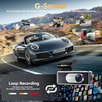 Dash Cam Front and Rear - 4K HD Dual Dash Camera for Cars, Built-in 5G WiFi GPS, 64GB Card, Dashcam with 3.2" IPS Screen, UHD Night Vision, HDR, App Control, 24H Parking Monitor