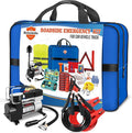 Emergency Car Kit,Roadside Emergency Tool Kit for Vehicle Truck with Air Compressor Jumper Cable First Aid Kit,Winter Auto Road Side Kit Women Men Car Travel Safety Assistance Survival Essentials Kit
