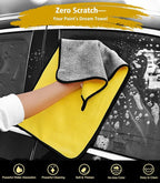 YeewayVeh Car Wash Kit, Extendable Car Wash Brush Mop with Long Handle, 5pcs Detailing Brush, 1pc Wheel Brush and Microfiber Towel Car Cleaning Kit Supplies Accessories, Ginger
