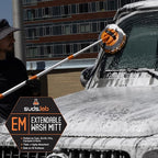 Suds Lab Extendable Microfiber Chenille Cleaning Brush | 60-Inch Scratch-Free Duster for Cars, Home, Furniture, and Electronics | 360° Rotating Handle, Washable Head, and Extendable Reach
