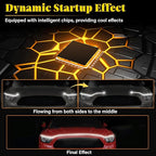 DIBMS 71" High Brightness Car Hood Gap LED Strip, LED Car Ambient Light, Dynamic Scan Activated Design, Daytime Driving Kits, Car Accessories Eclipse LED Lights (Ice Blue)