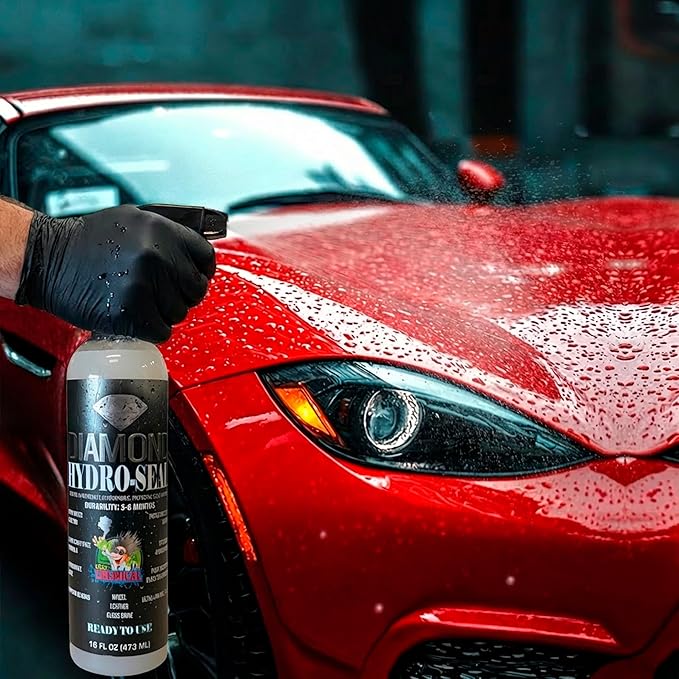 Diamond Hydro-Seal Ceramic Coating Concentrate (Makes 84 fl oz) – Professional Hydrophobic Paint Protection & High Gloss Shine – 6-Month SiO2 Water Repellent for Cars, Glass & Leather