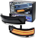 iJDMTOY Smoked Lens Dynamic Sequential Blink/Flow Full LED Side Mirror Turn Signal Light Assembly Kit Compatible with 2019-up Dodge RAM 1500