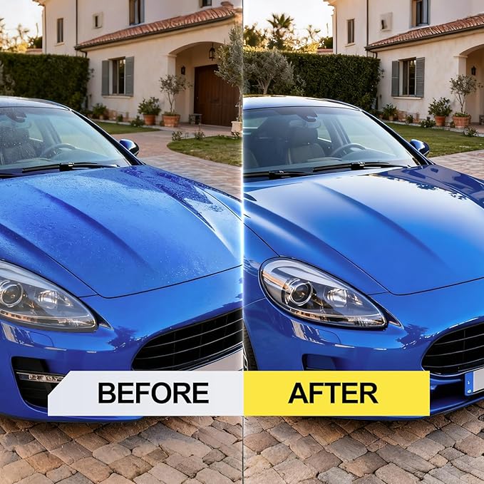 500ML Ceramic Coating for Cars: Quick Effect Coating Agent for Car Motorcycles Trucks & RVs - Extreme Hydrophobic Water Beading & Deep Gloss Shine for Long-Lasting Polish Spray Wax