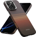 pitaka for iPhone 16 Pro Max Case Compatible with MagSafe, Thin & Light Case iPhone 16 Pro Max with a Caseless Feel, 1500D Aramid Fiber Woven [Tactile Woven-Sunset]