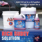 AIM Chemicals Car Wash - High Foam Formula Car Shampoo, Professional Car Wash Shampoo Compatible with Ceramic Coatings - Ideal for Foam Guns - Streak-Free Finish for Detailing - 1 Gal