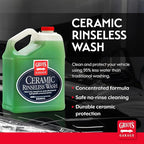 Griot's Garage Ceramic Rinseless Wash for Car Cleaning and Detailing, No-Rinse Cleaner, Washing Soap for RVs, Boats, Trucks, Motorcycles, 10853, One Gallon