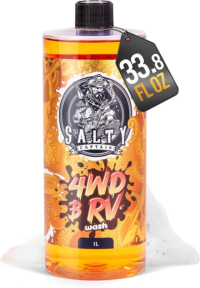 Salty Captain 4WD & RV Wash Detergent – Foaming Car Wash Soap for Foam Cannons, Foam Guns or Bucket Washes – Lab Tested Cleaner for Vehicles with Anti-Rust Protection & Safe on All Surfaces Formula