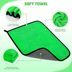 Nilight 15PCS Car Detailing Kit Auto Cleaning Tools Wash Set with Storage Carry Bag Beginners Easy to Use for Interior Exterior Car Care Clean Windshield Dashboard Seat Air Vents Wheels Tires, Green