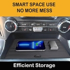 Center Console Compartment Cover for Ford F150 2021-2025 & Lightning XLT 2022-2024, Front Interior Storage Cubby Lid Hidden Secret Pocket Panel (For Open Pocket in Front of Shifter) (Full Coverage)