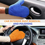 Teenyyou 6 Pcs Microfiber Dusting Mitt Car Wash Mitts Cleaning Glove with Thumb Reusable Terry Dusting Gloves with Elastic Wrist Cuff for Car Wheel Plants House Kitchen(Bright Color,9.84 x 7.87 Inch)