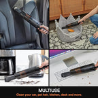 Suds Lab V1 High-Power Cordless Car Vacuum Cleaner (42Kpa) Rechargeable & Long Battery Life (3000mAh) - Portable Handheld Vacuums for Car Detailing, Pet Hair, Travel, Interior Cleaning