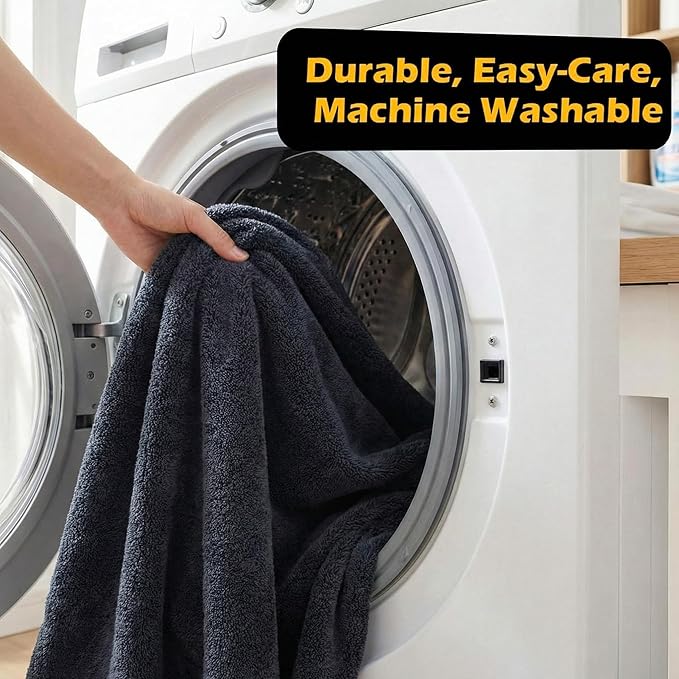 4 Pack 35 x 24 Inch Car Drying Towels 1200 GSM Microfiber Towel for Cars, Absorbent Detailing Cloth for SUV, Rv, Truck and Window, Grey
