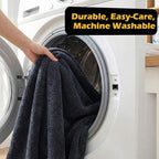 4 Pack 35 x 24 Inch Car Drying Towels 1200 GSM Microfiber Towel for Cars, Absorbent Detailing Cloth for SUV, Rv, Truck and Window, Grey