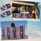 Hahafelt 2 Pack Car Seat Towel Covers Athletic Running Towel Performance Microfiber Post Workout Sweat Washable Cover Non Slip for Seat Outdoor Sport (Aztec)