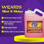 Wizards Mist-N-Shine Professional Detailer - 1 Gallon Refill - Multi-Purpose High Gloss Waterless Quick Detailer for Glass, Chrome, Paint & Plastics - Car Exterior Cleaner Auto Detailing Supplies
