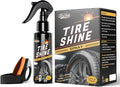 toretark Ceramic Tire Shine Spray — High-Gloss Wet Look Tire Coating with Ultra-Dense Nylon Brush Applicator, UV Protection, Long-Lasting Shine for Car Truck RV Motorcycle (3.4 Fl Oz)