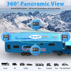 eRapta Wireless Backup Camera System AWX101, Stable Signal 10'' HD with Quad Split Monitor Recording, IP69K Rear View Camera for Truck Trailer Van etc