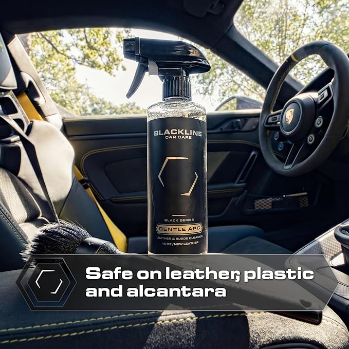 Blackline Car Care - Gentle APC - Streak free total Interior Cleaner and Protectant, Safe for Cars, Motorcycles & More. 16 fl oz leather upholstery cleaner - interior car fabric cleaner, GTL001