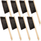 Tioncy 8 Pieces Wooden Dust Brush Bulk Hand Broom Bench Soft Bristle Cleaning Outdoor Furniture Brushes with Long Wood Handle for Cleaning Car Bed Sofa Fireplace Couch Clothes