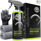 Graphene Spray Coating(16.9 Oz.) - UV Ceramic Coating for Cars -3-in-1Next Gen Car Wax Spray for Cars for Incredibly Slick, Glossy Finish- Waterless Wash & Wax (Green-500ml)