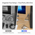 Elebase USB Splitter Y Cable 3.3FT,USB Charger Splitter 1 in 4 Out,Multi Port USBA Extension Split,Multiport 2/3/4 Out Data Charging Split Adapter for PC,TV,MacBook,Laptop