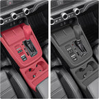 Temmis Center Console Silicone Organizer with Cup Holder for Honda CRV 2023-2026 (Gasoline Version), Full-Wrap Center Consel Electrostatic adsorption Cover for Honda CRV-Red