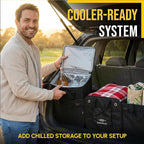 Car Cooler Bag for Trunk Organizer – Insulated Thermal Carrier for Groceries, Trips & Outdoor Use, Leak-Resistant Insert – Cherry