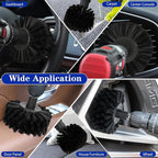 Soft Bristle Leather Brush for Drill, for Leather, Car Interior, Car Wheel, Upholstery, Furniture, Carpet