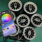 256 Colors Car Decor Interior Light, LED Turbine Air Vent Ambient Lighting Kit, Neon Atmosphere Lamp AC Accessories Fits for 2016-2022 Mercedes Benz GLC250 GLC300 GLC43 GLC63 GLC-Class X253