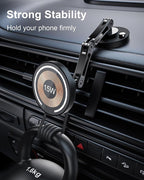ZBF Magnetic Wireless Car Mount Charger, 15W Fast Charging Mag-Safe Car Mount,Magnetic Car Phone Holder Mount, Car Cell Phone Holder Fit iPhone 17 16 15 14 13 12 All Smartphones