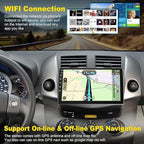 4G+64G Car Radio Stereo for Toyota RAV4 2007-2012, Wireless Carplay&Android Auto with Android 13 Support Bluetooth/Voice Control/GPS/WiFi/Back-up Camera/SWC/FM, 9 Inch IPS Touch Screen for Toyota RAV4