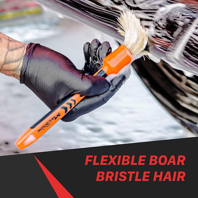 Maxshine Small #10 Universal Detailing Brush – Classic Boar’s Hair Bristles, Soft & Durable – Professional Brush for Interior, Exterior, Leather, Engine Bay & Wheels
