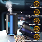 Smart Car Air Freshener, Car Air Freshener Diffuser, Rechargeable Car Aroma Diffuser, 3 Levels of Adjustable Intelligent Car Diffuser Men's Fragrance with 3 Bottles of Cologne