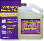 Wizards Power Clean Wheel and Tire Cleaner - Non Caustic and No Acid Biodegradable Interior Cleaning Supplies - Safe on All Kinds of Wheels - Dissolves Grease, Brake Dust and Road Grime - 1 Gallon