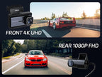 Pelsee 4K Dash Cam Front and Rear, 64GB SD Card, Dual Dash Camera for Cars with Wi-Fi, GPS, ADAS, BSD, LCA, 3’’ IPS Display Car Camera, APP & Voice Control, Night Vision, 24H Parking Mode