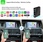 Wireless CarPlay + Android Auto + Mirroring Retrofit Decoder Box Kit, Compatible with Audi A6 A7 2009-2011 Q7 2010-2015 with C6 Embedded Screen & MMI 3G High / 3G+ Models