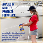 Professional Ceramic Sealer – Ultimate Protection & Just Waxed Deep Shine – Spray-On Hydrophobic Ceramic Coating for Cars, Boats & RVs (12 oz Hose-End Sprayer)