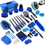 36Pcs Car Detailing Kit, Car Detailing Brush Set, Car Cleaning Kit, Auto Detailing Tools for Interior Exterior Wheels, Professional Car Wash Accessories with Windshield Cleaning Tool and Storage Box