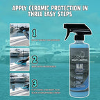 Ultimate Marine & Auto Surface Protection Spray, Nano Ceramic Coating, Hydrophobic, Long-Lasting Gloss, UV & Saltwater Resistant, Eco-Friendly, Easy Application